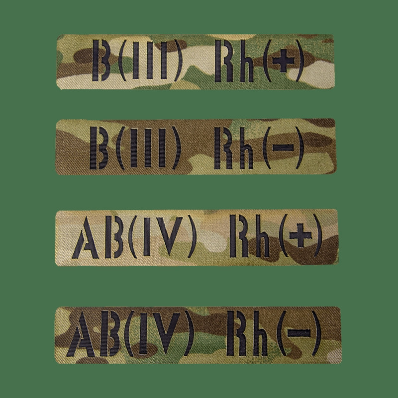 Патч/Липучка LC Група крові Twill 2.5*13 Multicam (8611)