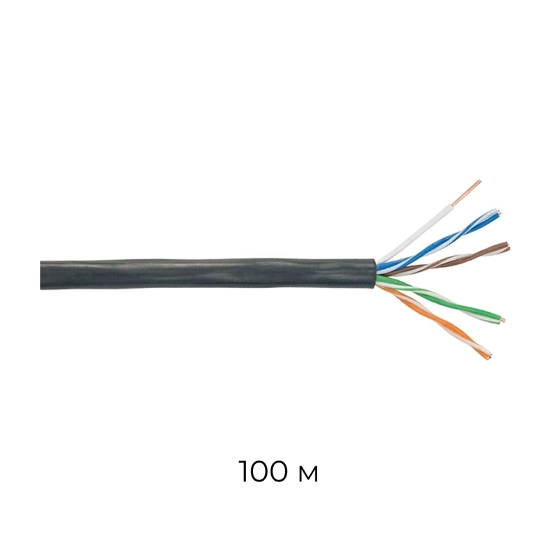 Кабель вита пара UTP cat5e Cu PE 4x2x0.50, бухта 100м
