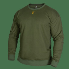 Світшот Basic Cotton Олива (золотий тризуб) (7407)