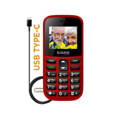 Телефон Comfort 50 EASY TYPE-C red (1,77/1000/SOS/Type-C)