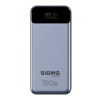PowerBank X-power SI30A7QLX silver (30000mAh, PD130W, LED, seamless fast pass-through charging, 21700 Li-pol Cylindrical battery, 100w cable)