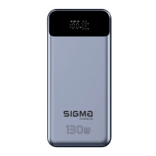 PowerBank X-power SI30A7QLX silver (30000mAh, PD130W, LED, безшовна швидка наскрізна зарядка, 21700 Li-pol Cylindrical battery, кабель 100w)