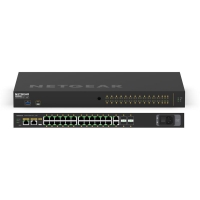 Комутатор NETGEAR M4250-26G4F-PoE+ (GSM4230P), 26xGE (24xPoE), 4xSFP, 300Вт, AV Line, Керований L2
