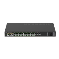Комутатор NETGEAR M4250-26G4XF-PoE+ (GSM4230PX), 24x1GE PoE+ (480Вт), 2x1GE, 4xSFP+, AV Line керований L2