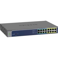 Комутатор NETGEAR GS516UP 16xGE PoE, 380Вт, Некерований