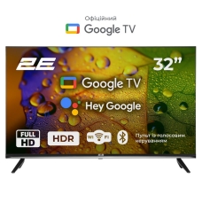 Телевізор 32" 2E LED FHD 60Hz Smart Google TV Black