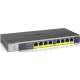 Коммутатор NETGEAR GS108PP 8xGE PoE, 123Вт, Неуправляемый