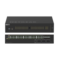 Комутатор NETGEAR M4250-40G8XF-PoE++ (GSM4248UX), 40x1GE Ultra90 PoE++ (2880Вт), 8xSFP+, AV Line керований L2