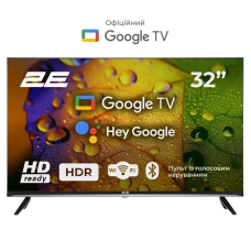 Телевізор 32" 2E LED HD 60Hz Smart Google TV Black