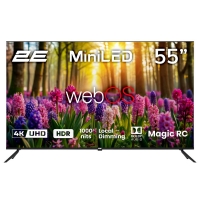 Телевізор 55" 2E MiniLED 4K 60Hz Smart WebOS Black