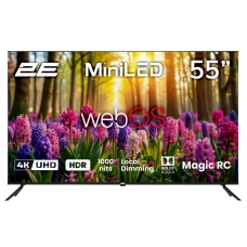 Телевізор 55" 2E MiniLED 4K 60Hz Smart WebOS Black