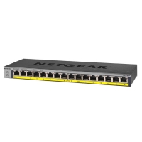 Коммутатор NETGEAR GS116LP 16xGE PoE, 76Вт, Неуправляемый
