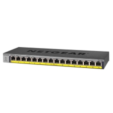Комутатор NETGEAR GS116LP 16xGE PoE, 76Вт, Некерований