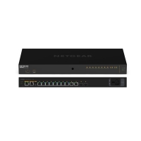 Комутатор NETGEAR M4250-10G2XF-PoE+ (GSM4212PX) 8x1GE PoE+(240Вт), 2x1GE, 2xSFP, AV Line керований L2