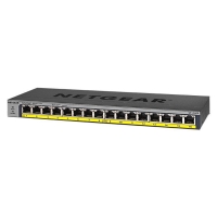 Комутатор NETGEAR GS116PP 16xGE PoE, 183Вт, Некерований