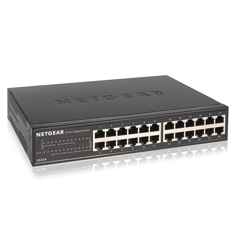 Комутатор NETGEAR GS324 24xGE, Некерований