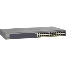 Комутатор NETGEAR GS728TP 24xGE PoE, 4xSFP, 190Вт, Керований L2
