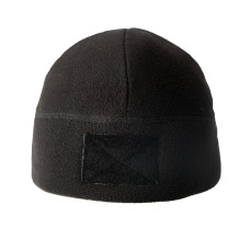Шапка флисовая без отворота Vik-Tailor с липучками Черная, Black