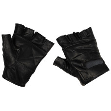 Безпалі шкіряні рукавиці MFH «Deluxe» Black, Black,