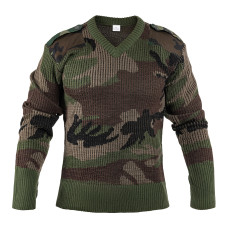 Светр V-Neck Французької армії CCE Camo, Вудленд