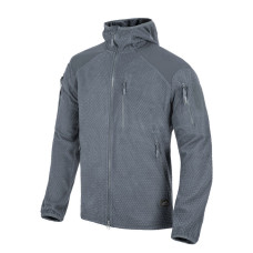 Кофта флисовая Helikon-Tex Alpha Hoodie Jacket Grid Fleece Shadow Grey, Серый,
