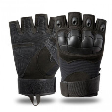 Перчатки беспалые Outdoor Tactics с защитой Black, Black