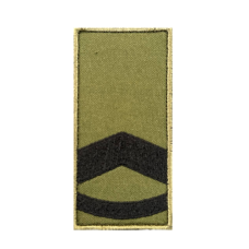 Погон нагрудний на липучці Штаб Сержант Олива, Olive, 27/84/100