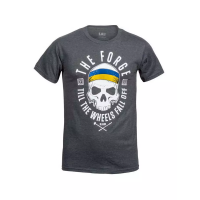 Футболка "5.11 THE FORGE UKRAINIAN FAG TEE" (лімітована серія) CHARCOA HEATHER, Wolf Grey