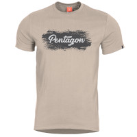 T-Shirt Pentagon Ageron Grunge Khaki, Khaki