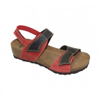 Women's Sandals Red with Brown 560D3