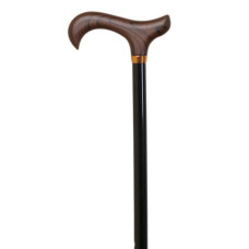 Adjustable Cane Garcia 365, Black with Wooden Handle