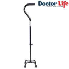 Doctor Life 10110 Aluminum Quad Cane with Small Base
