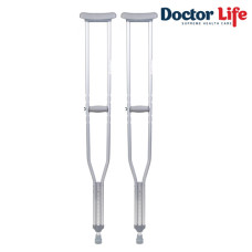 Костыли Doctor Life подмышечные алюминиевые (пара), H= 94-114 см.