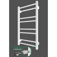 ARDESTO Electric Towel Warmer Square-TR K, 770x430x80mm, Timer-Regulator, Steel, Matte White