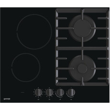 Варильна поверхня Gorenje комбінована (2 газ + 2 склокерам. ), 60см, чорний