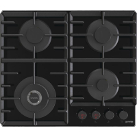 Gorenje Gas Hob on Glass, 60cm, Cast Iron, Black