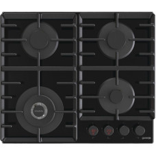 Варильна поверхня Gorenje газова на склі, 60см, чавун, чорний