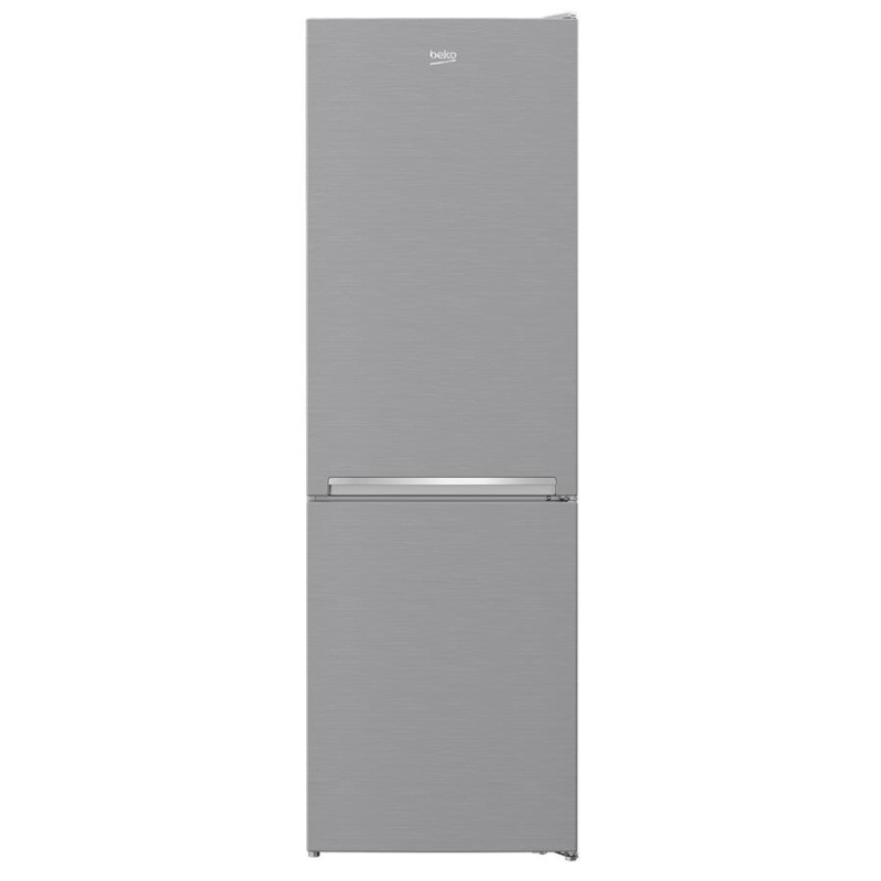 Beko Refrigerator with Bottom Freezer, 186x60x67, Fridge-223L, Freezer-120L, 2-Door, E, ST, Stainless Steel