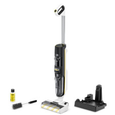 Пилосос Karcher безпровідний FCV 4, 180Вт, конт пил -0.45л, вода -0.75л, автон. робота до 45хв, вага-4.1кг, білий