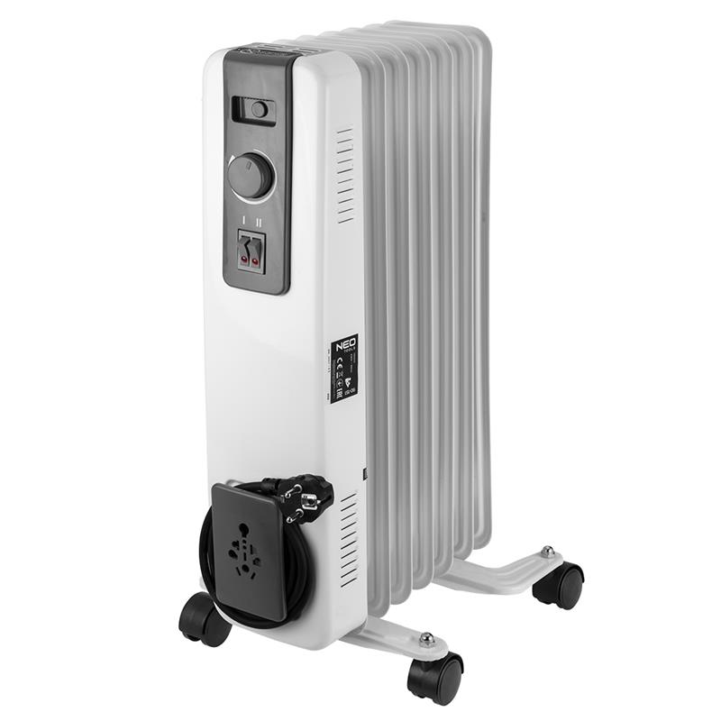Neo Tools Oil Heater, 20m2, 1500W, Mech. Control, 7 Sections, White
