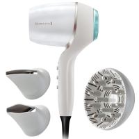 Remington HYDRAluxe PRO Hair Dryer, 2200W, 3 Modes, Diffuser, Ionization, Cool Shot, White