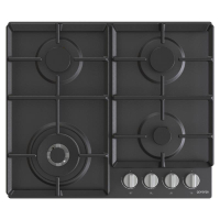 Gorenje GW641EXB Gas Hob, 60cm, Cast Iron, Black