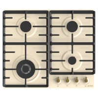 Gorenje gas hob, 60cm, cast iron, beige