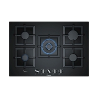 Bosch Gas Cooktop on Glass, 75cm, Cast Iron, Black