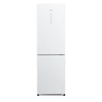 Hitachi Refrigerator with Bottom Freezer, 190x60x65, Fridge-215L, Freezer-115L, 2-Door, A++, NF, Inverter, Zero Zone, White (Glass)