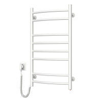 Navin Camellia electric towel warmer, 800x480x105mm, button, steel, white, left connection