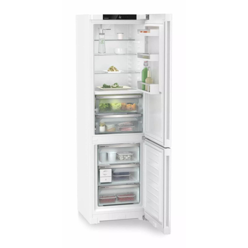 Liebherr Refrigerator with Bottom Freezer, 201x60x68, Fridge-255L, Freezer-94L, 2 Dr, A++, NF, White
