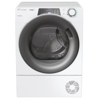 Candy heat pump tumble dryer, 7kg, A++, 46.5cm, display, Wi-Fi + Bluetooth, grey door, white