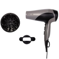 Remington Ionic Dry Hair Dryer, 2200W, 3 Modes, Diffuser, Tourmaline Ionic, Cool Shot, Grey/Black
