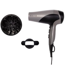 Фен Remington Ionic Dry, 2200Вт, 3 режими, дифузор,турмалинова іоніз-я, хол. обдув, сіро-чорний